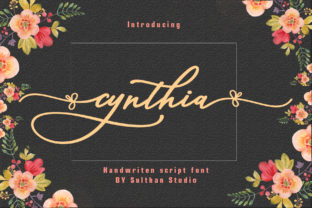 Cynthia Script: A Romantic Script Font for Editorial Design